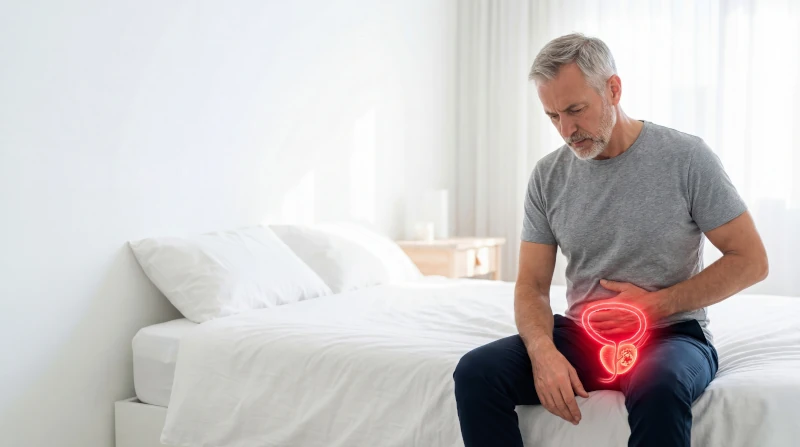 middle aged man experiencing prostate problems